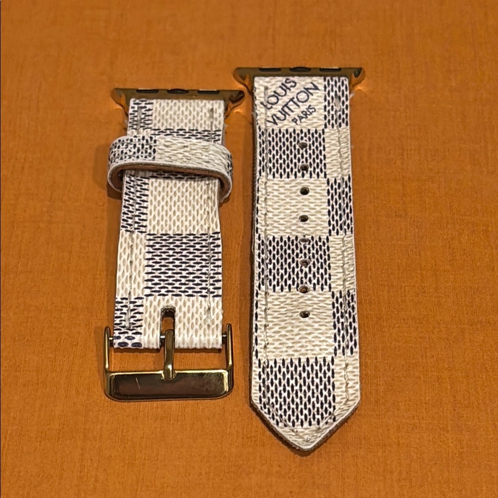 Upcycled, Authentic LV Damier Azure Canvas Apple Watchband